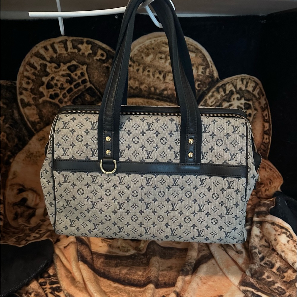 LV JosphineVintage Min lin blue GM Satchet